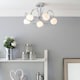 image 2 of BHS Soni 5 Light Flush Ceiling Light | Silver | Chrome | 1