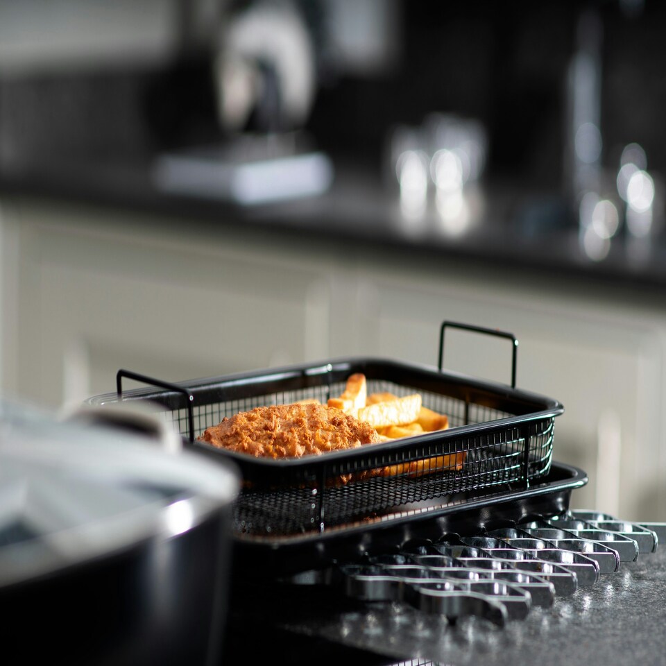 image 1 of Durastone Family Size Crisper Non-Stick Large Oven Tray Set