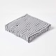 image 1 of Homescapes Cotton Black Thin Stripe Floor Cushion - 50 x 50 cm | Black | 50 x 50 cm