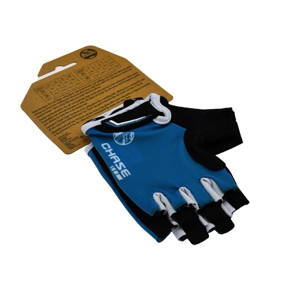 image 1 of Six Peaks Kids Cycling Gloves, Half Finger, Lightweight, Breathable, Padded Anti Slip Biking Glove, Blue, 3-4 Years