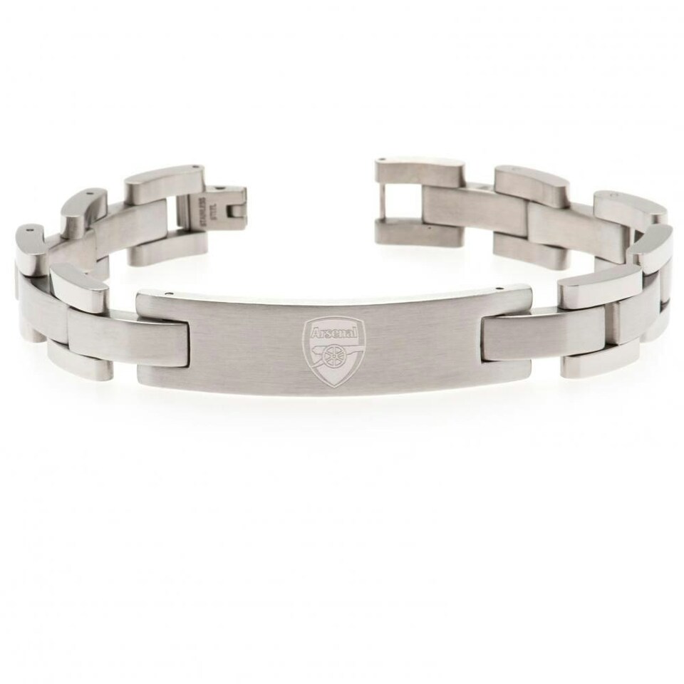 image 1 of Arsenal FC Stainless Steel Bracelet - Silver - One Size