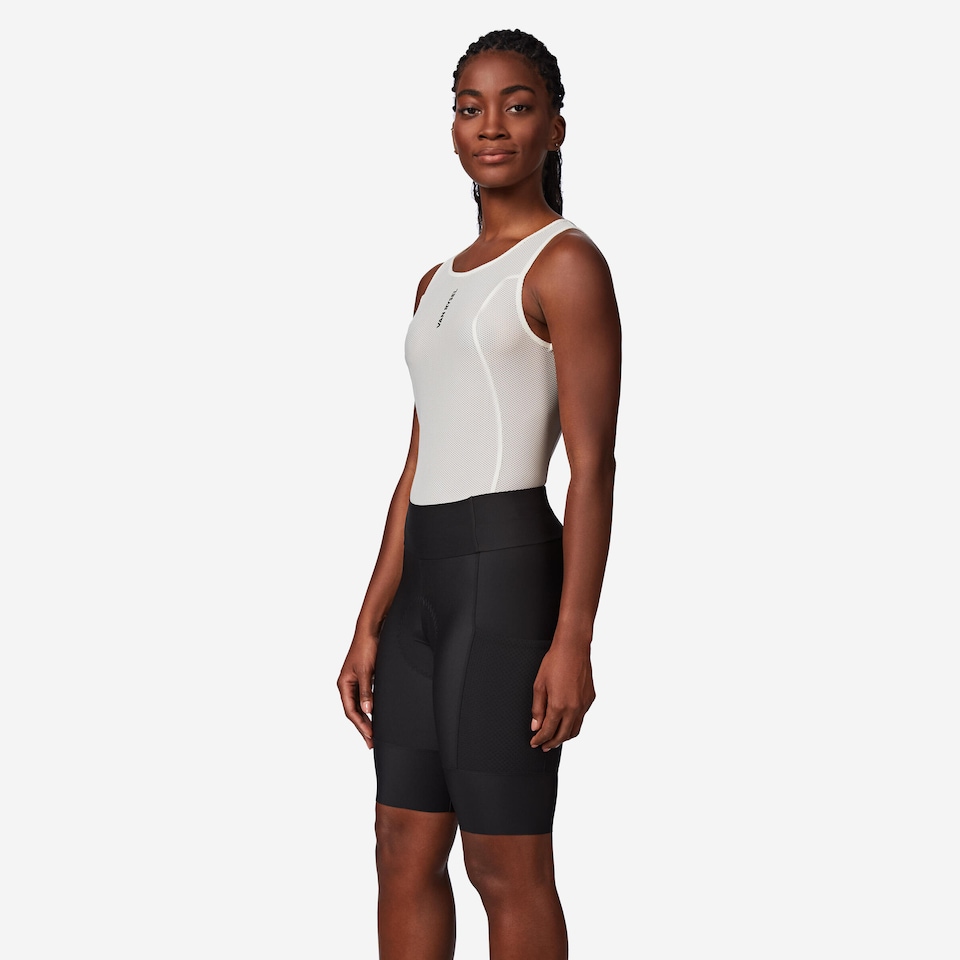 image 1 of Decathlon Women's bibless endurance road cycling shorts, EDR black