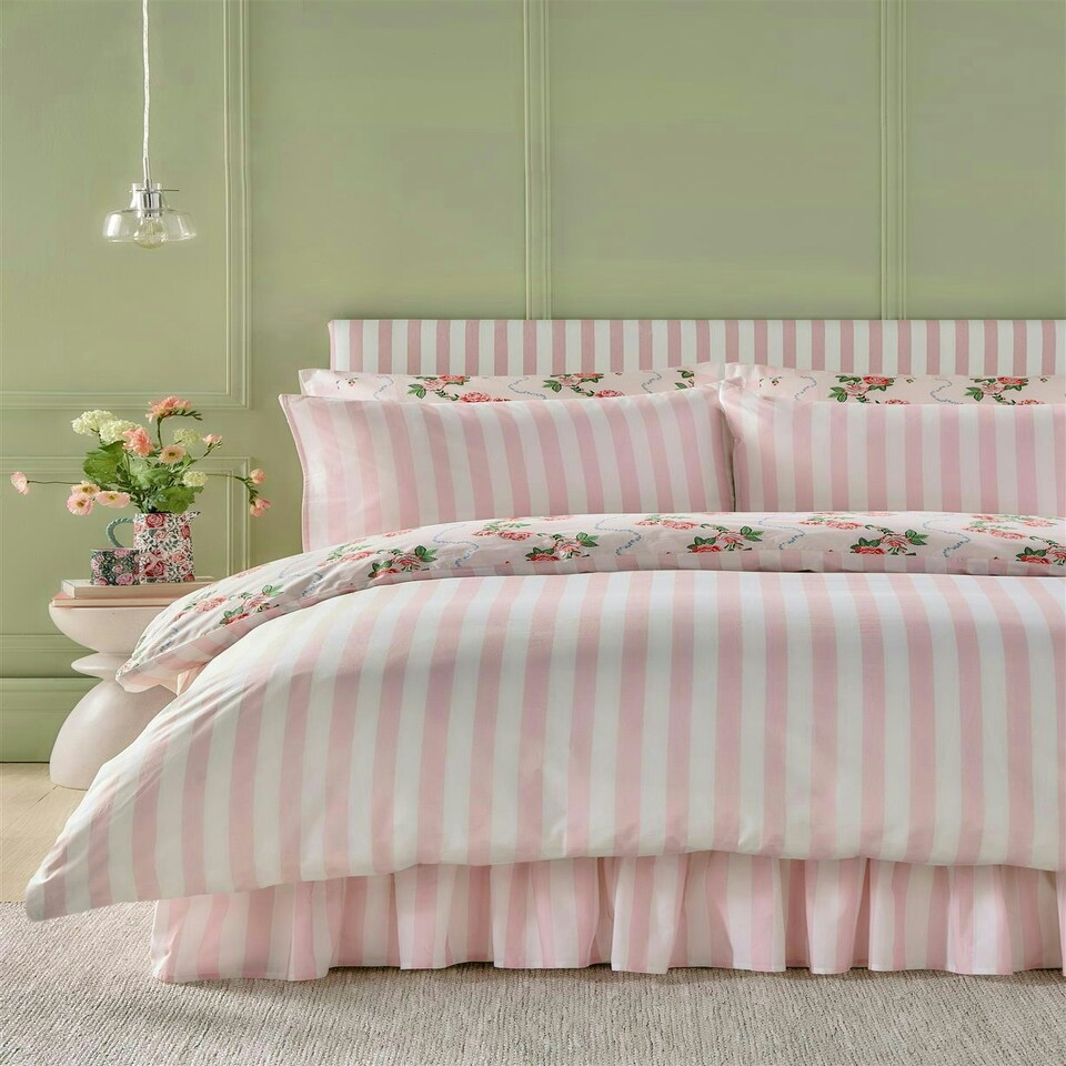 image 1 of Cath Kidston Rose Flutter Duvet Cover Set - Pink Pink | Double