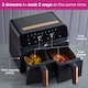 image 5 of Neo Black Copper Gold Black Dual Twin Zone Double Drawer Electric Air Fryer | Black | Black | 1