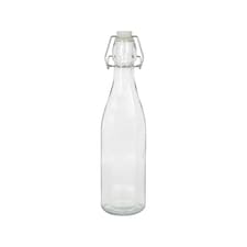 Argon Tableware Glass Bottle with Swing Top - 520ml | Clear | Clear | One Size