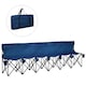image 1 of Outsunny 6 Seater Folding Bench Camping Chair with Cup Holder, Blue
