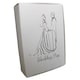 image 1 of White Cake Boxes with Bride and Groom Wedding Day Print in Silver - Pack of 10