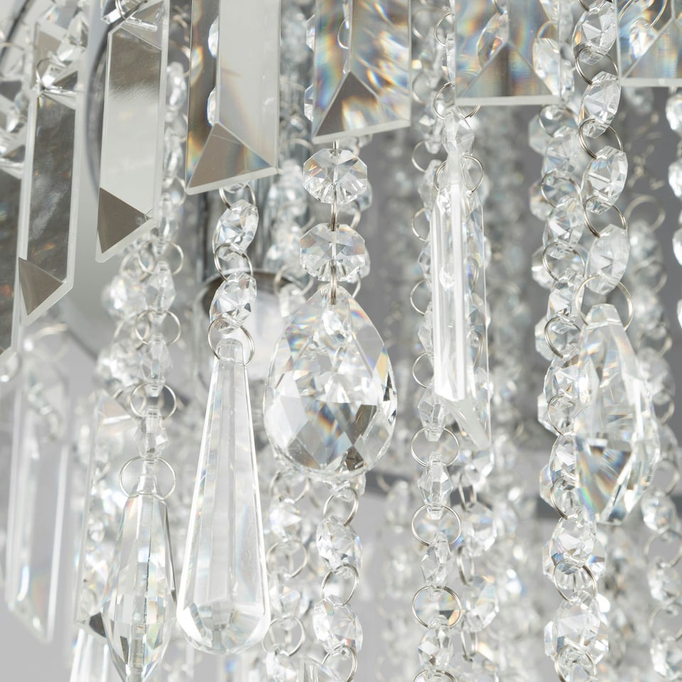 image 1 of BHS Bresna Flush Ceiling Light, Silver
