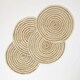 image 1 of Homescapes Natural & Cream Spiral Jute Handwoven Round Placemats Set of 4
