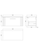 image 2 of Balterley Partial Fluted 1 Drawer Wall Hung Vanity Unit with Bellato Laminate Worktop | Grey | Satin Soft Black