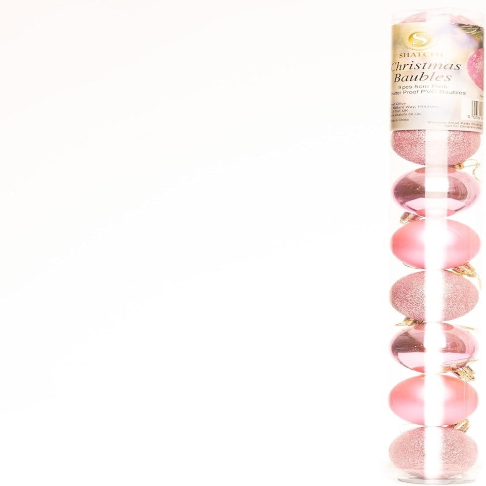 image 1 of 18pcs Pale Pink Baubles (6cm, PVC)