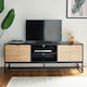 image 2 of VonHaus Black & Light Wood Effect TV Unit For TV's up to 65"