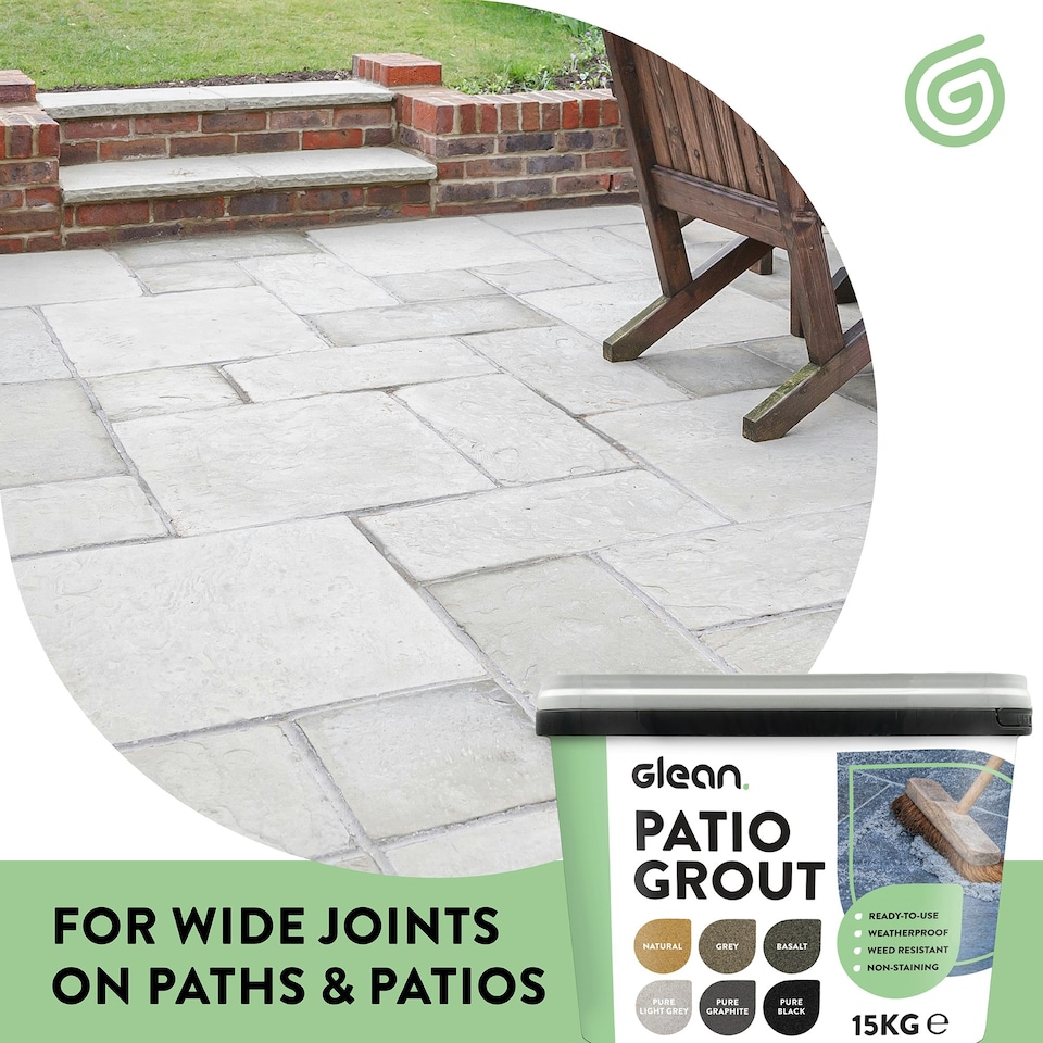 image 1 of Glean Patio Grout - Black - 15kg