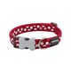 image 2 of Dog Collar Design White Spots on Red Red | M