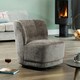 image 2 of Camarillo Swivel Base Fabric Accent Chair - Dark Grey