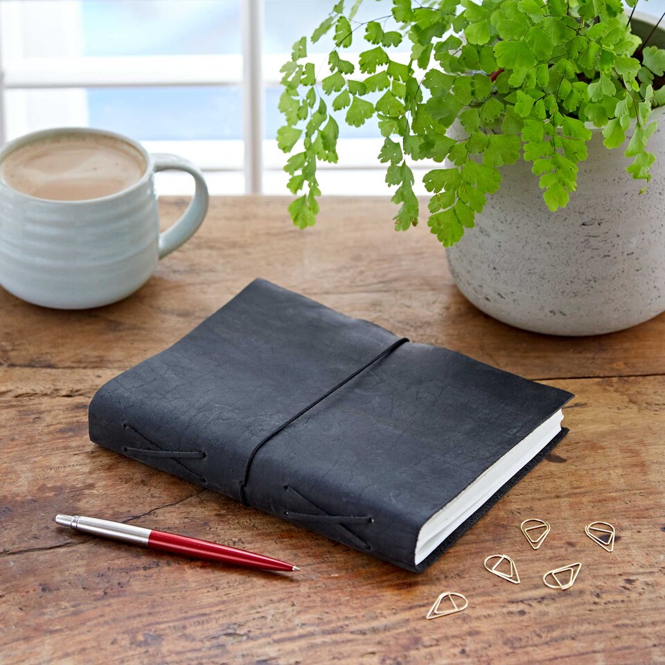 image 1 of Buffalo Leather Journal with Elastic Tie