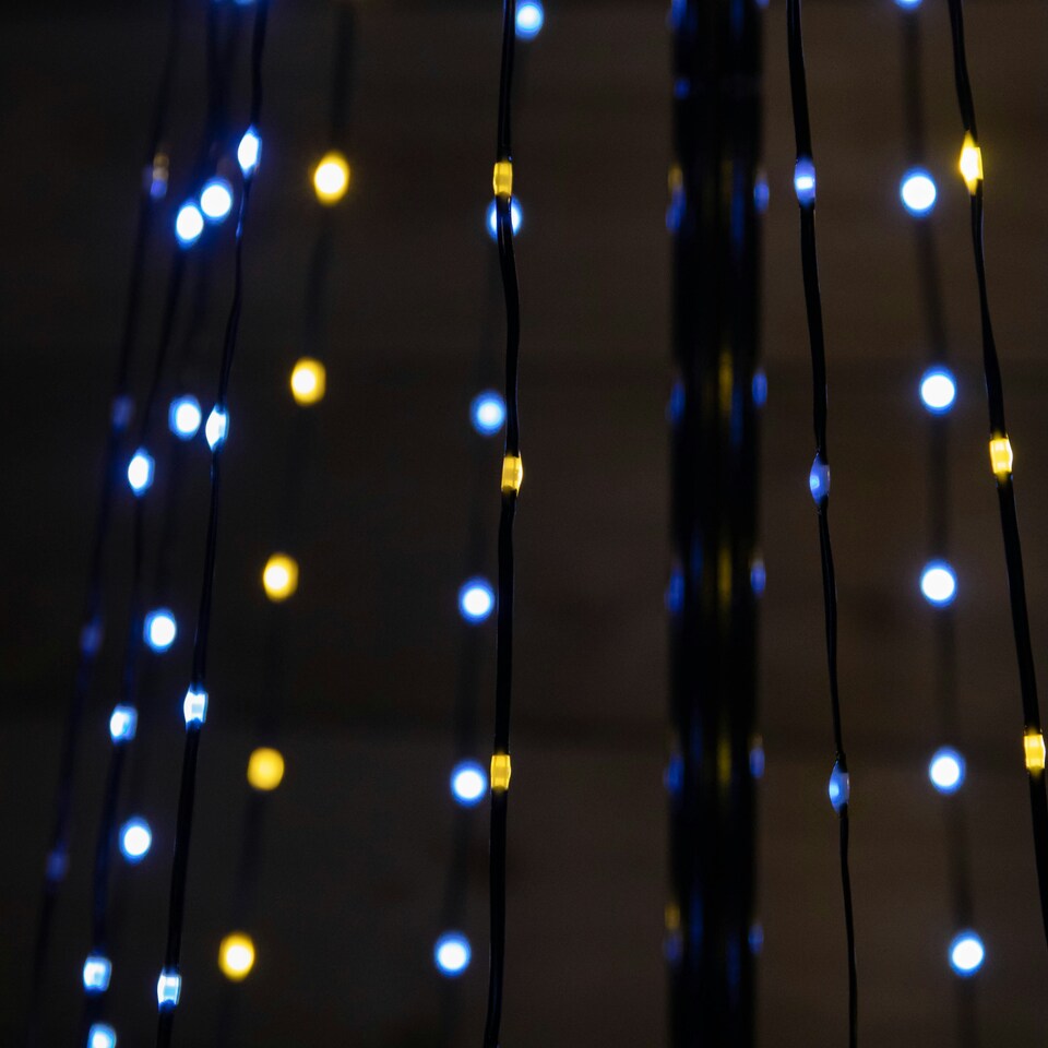 image 1 of 4m (13ft) Light up Christmas Pyramid Cone Tree with 1374 Multi-Action White & Warm White LEDs
