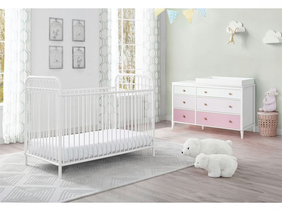 image 1 of Poppy 6 DRW Dresser with Changer White/Pink | White | White/Pink | One Size | 2