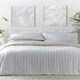 image 5 of Harvard Stripe Print Duvet Cover Set - Super King - Pink