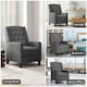 image 5 of HOMCOM Button Tufted Microfibre Cloth Recliner Armchair for Living Room, Grey