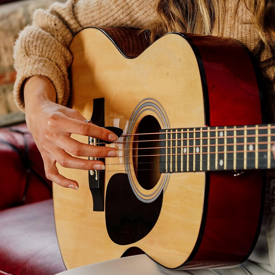 image 1 of 3rd Avenue Full Size Acoustic Guitar Pack Brown