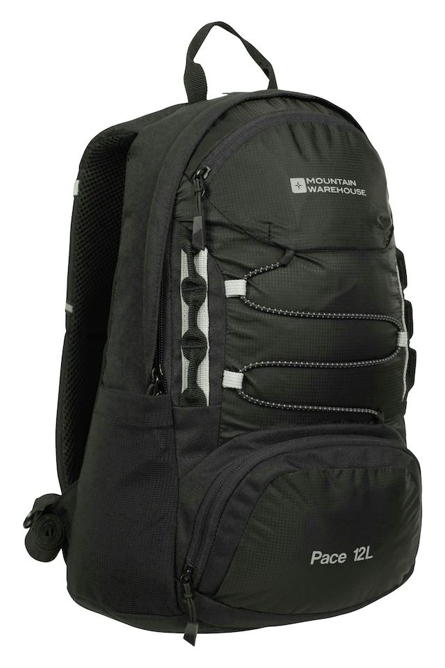 image 1 of Mountain Warehouse Pace 12L Rucksack Lightweight Hydration Compatible Backpack | Black