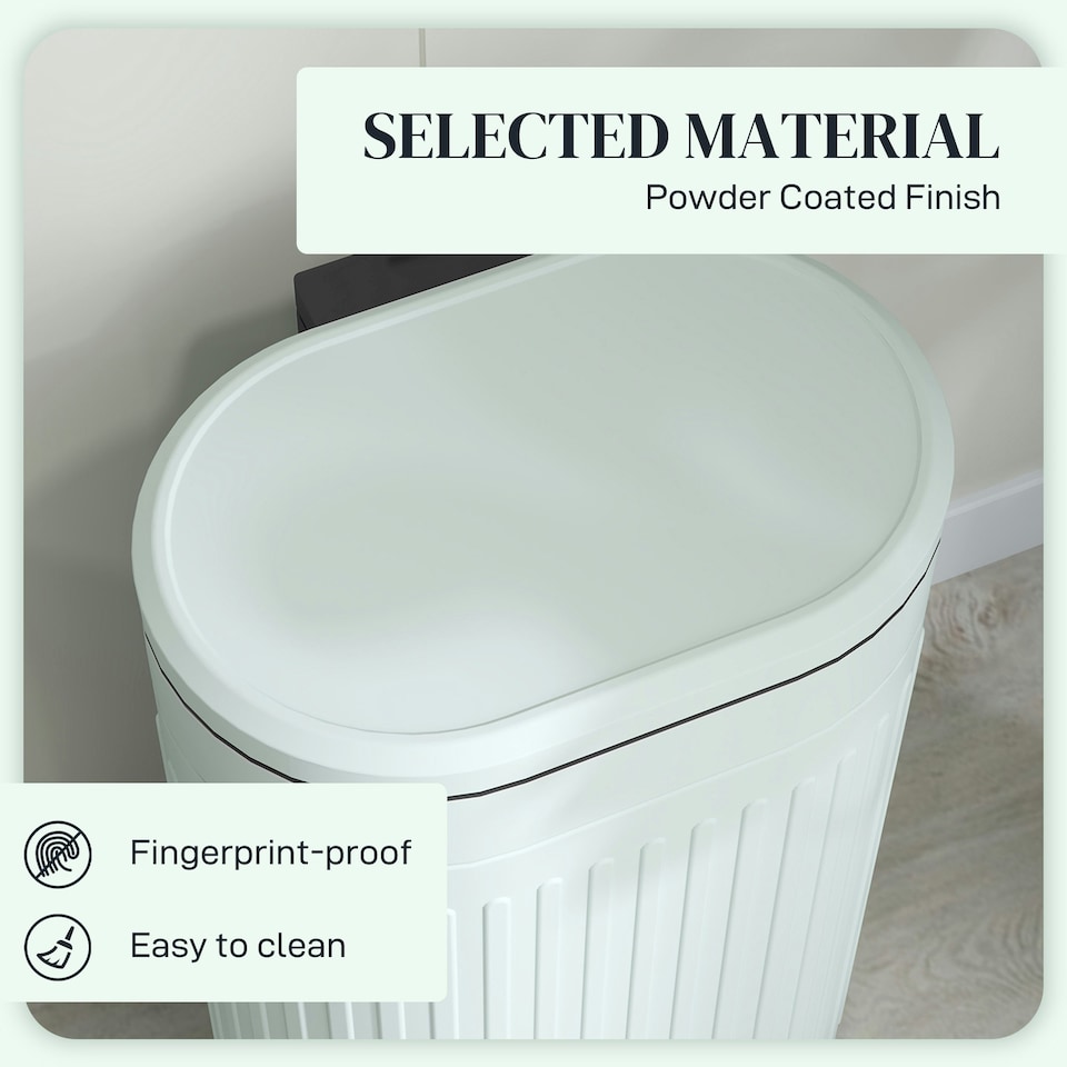 image 1 of HOMCOM Pedal Bin, Metal Kitchen Bin with Soft-close Lid Green | 20L