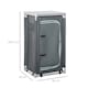 image 7 of Outsunny Outdoor 3-shelf Camping Cupboard Kitchen Station Cook Table Grey