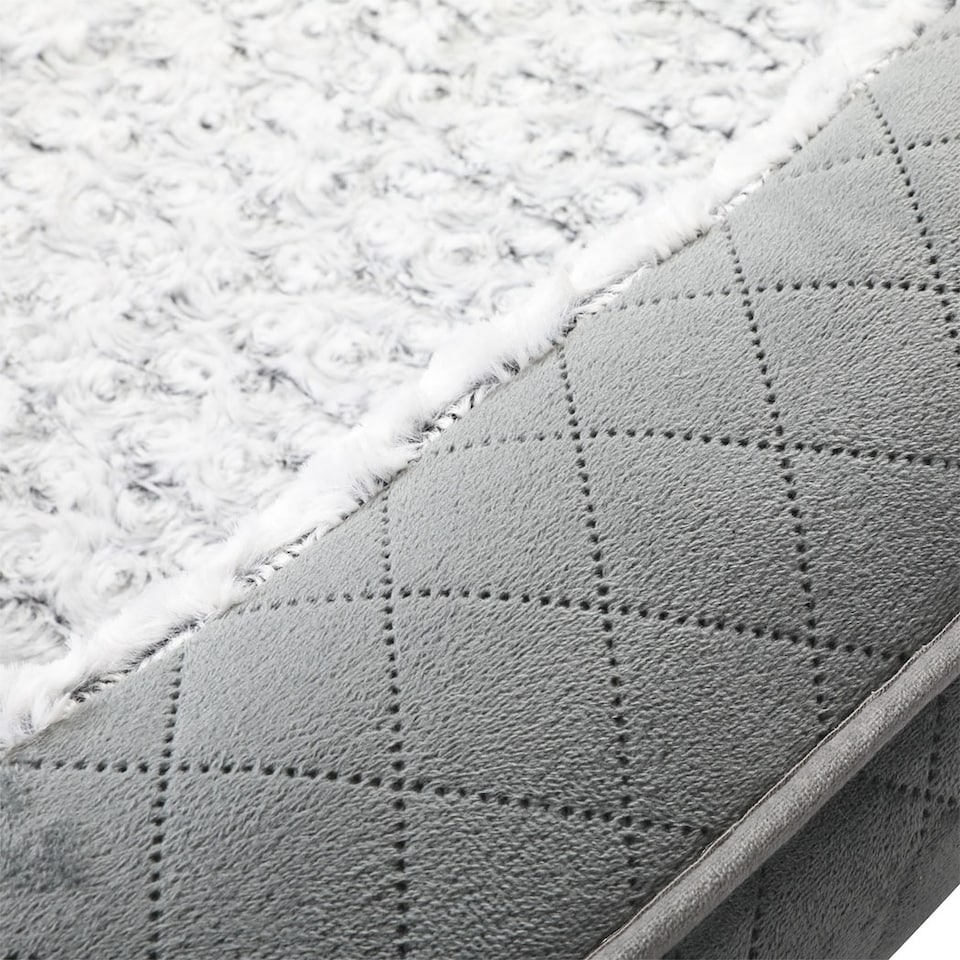 image 1 of Skylos Orthopedic Pet Bed Dog Memory Foam Cushion Calming Mat Washable XLL Grey | Grey | Double Extra Large