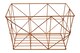 image 2 of Stylish Copper Finish Tapered Wire Basket, Functional Wireframe Basket For Kitchen, High Quality Basket | Gold