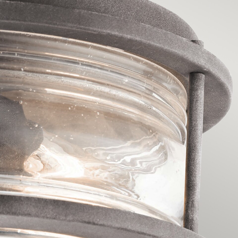image 1 of Ashland Bay 1 Light Bathroom Flush Outdoor Ceiling Light Zinc IP44, E27