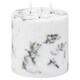 image 3 of Hill Interiors Luxe Collection Marble Effect 3 Wick Electric Candle - White/Black - 15cm x 15cm x 15cm