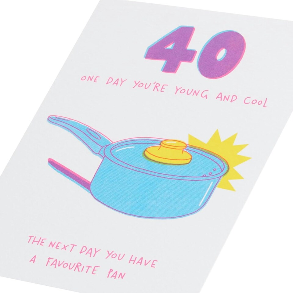 image 1 of Favourite Pan Design 40th Birthday Card for Her/Friend
