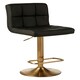 image 2 of Interiors by Premier Elegant Design Quilted Bar Stool, Comfort And Stable Counter Stool, Height Adjustable Contemporary Bar Stool