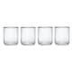 image 1 of Mikasa Tumbler Glasses Set Clear Ridged Crystal 380ml Set of 4