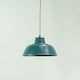 image 4 of ValueLights Morris Teal Metal Drop Hanging Pendant Ceiling Light | Blue