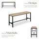 image 3 of Pair of Benches Fairfield 108 x 32.5 x 50 cm Brown | Light