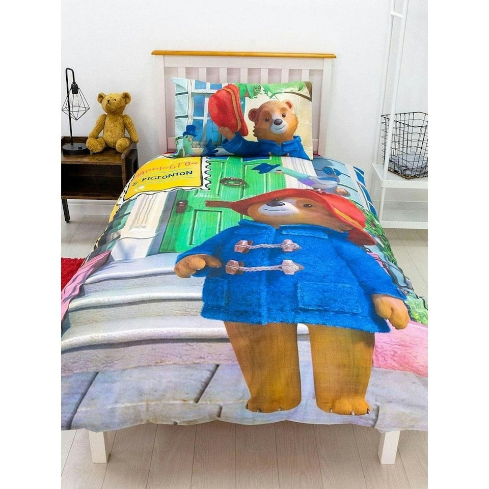 image 1 of Paddington Bear Friends Reversible Duvet Cover Set - Multicoloured - Single | Multi | Single