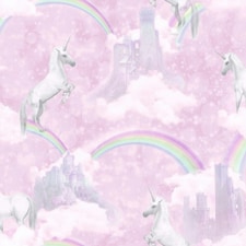 Holden Décor I Believe In Unicorns Wallpaper - Pink - 10m x 53cm | Pink