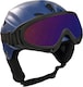 image 2 of Awe ABS Junior-Adult Ski-Snowboard Helmet Matt Blue 55-58cm - Goggle Compatible