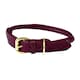 image 1 of Weatherbeeta Rolled Leather Dog Collar - Maroon - L