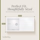 image 5 of Balterley 100cm Kitchen Single Bowl Composite Inset Sink with Overflow & Reversible Drainer