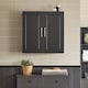 image 3 of SoBuy FRG231-SCH,2-Door Wall Cabinet with Adjustable Shelf | Black | Black | 1