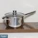 image 4 of Buckingham Stainless Steel Deep Saucepan with Glass Lid  20 cm , 3.8 Litre | Silver