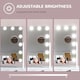 image 7 of HOMCOM Hollywood Vanity Mirror with Lights, 3746 cm Lighted Makeup Mirror with 3 Colour, 12 LED Bulbs, 10 Magnifying, USB Charging Port, Phone Holder
