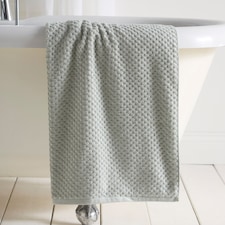 D & D Popcorn Check Hand Towel Green
