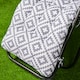 image 4 of OHS 2 x Geometric Print Outdoor Garden Patio Deck Zero Gravity Chair Sun Lounger Soft Thick Plump Comfy Filled Cushion Grey | 160 x 50cm