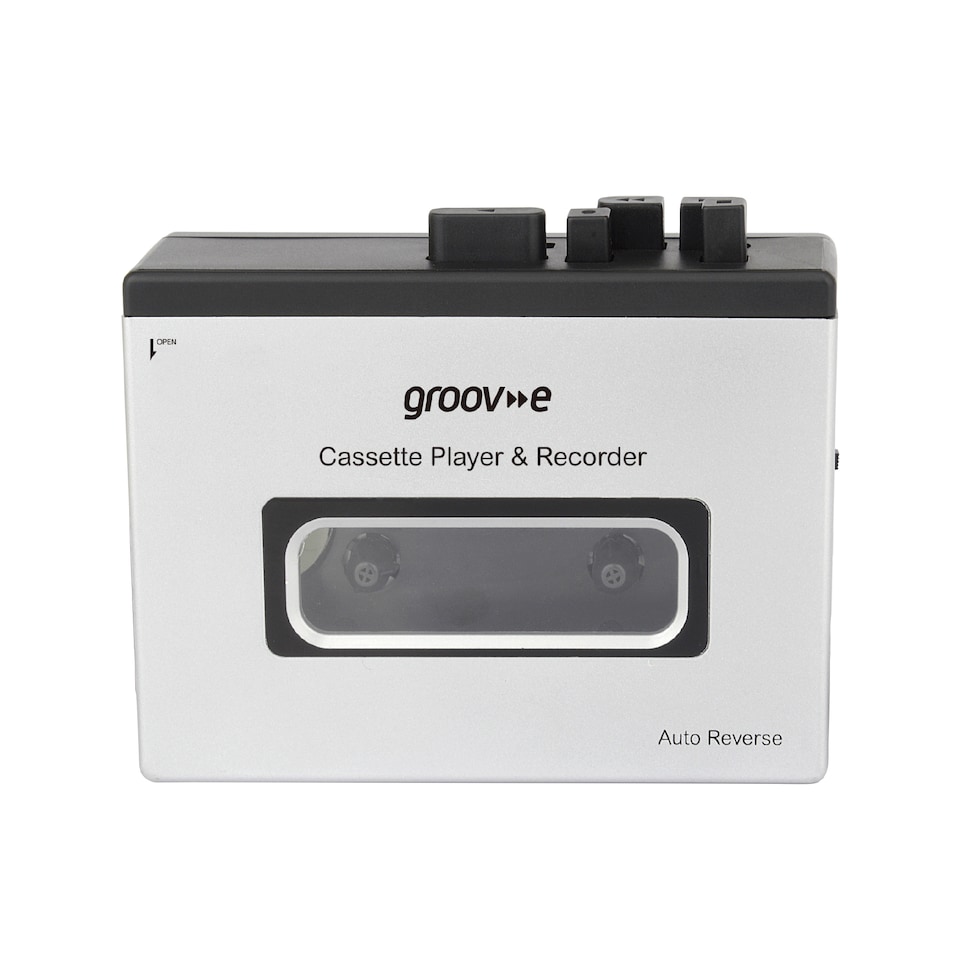 image 1 of Groov-e GVPS530SR Retro Series Personal Cassette Player/Recorder with Bluetooth - Silver