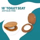 image 6 of Marco Paul Oak Wooden Toilet Seat 18" Brown