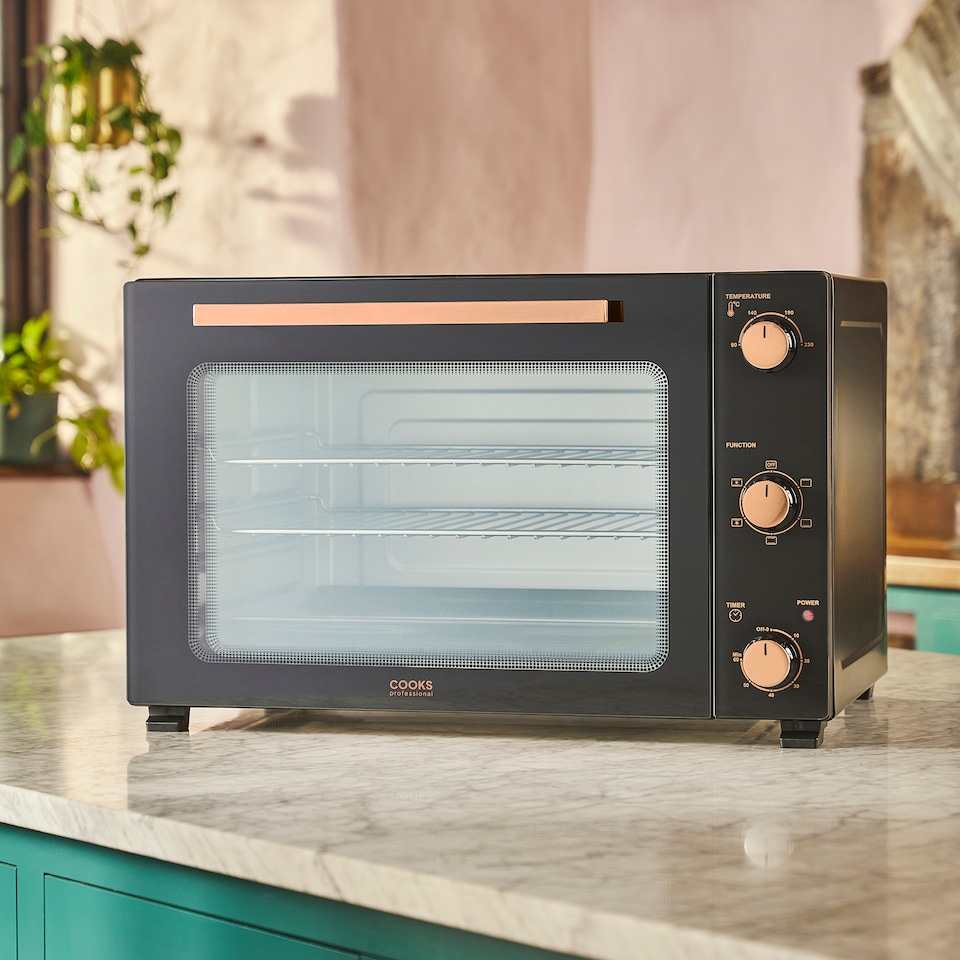 image 1 of Cooks Professional 60L Mini Oven - X-Large Electric Countertop Cooker with Adjustable Temperature & Timer